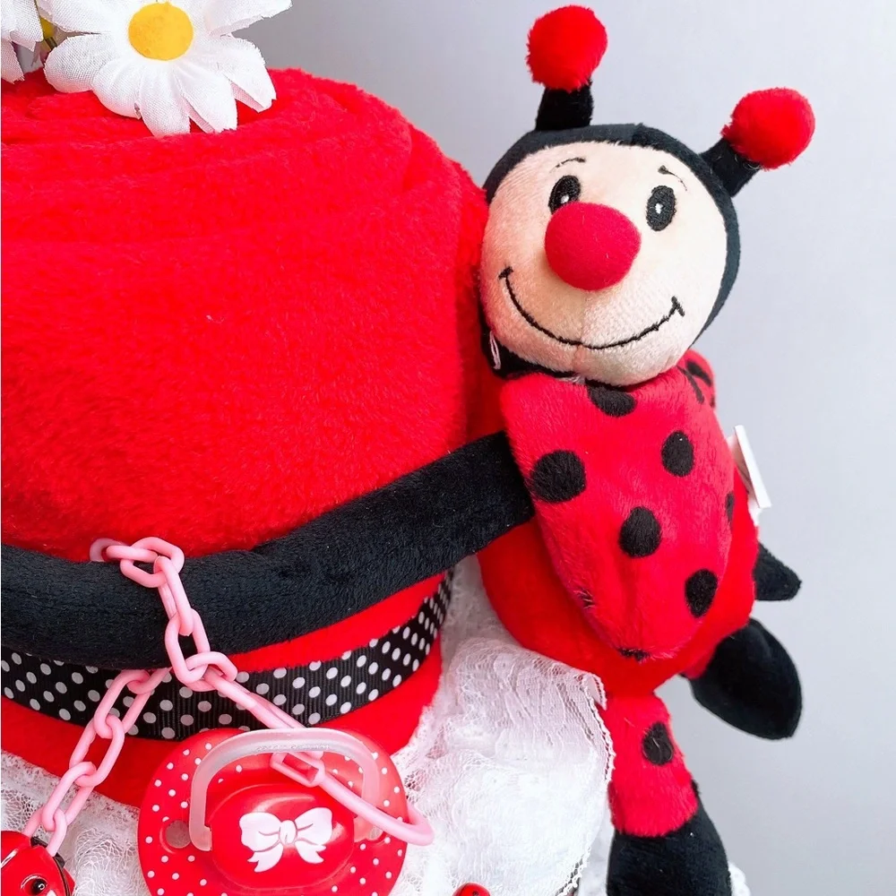 Ladybug Diaper Cake, Baby Shower Gift
